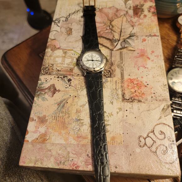 Jacques Farel Network Watch Stainless Back, Leather Strap, Japan Movt - Picture 3 of 10